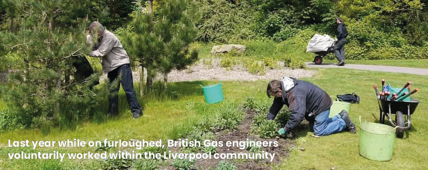 British Gas members volunteering