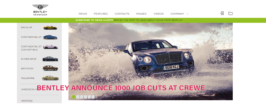 1000 jobs to be cut at Bentley in Crewe 