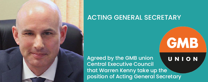 Warren Kenny appointed acting general secretary GMB union 