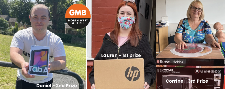 Prizes for GMB union care workers 