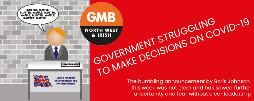 GMB union concern Government struggling with Covid 19