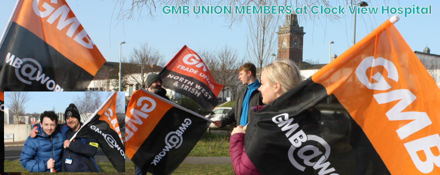 GMB union members at Clock View Hospital