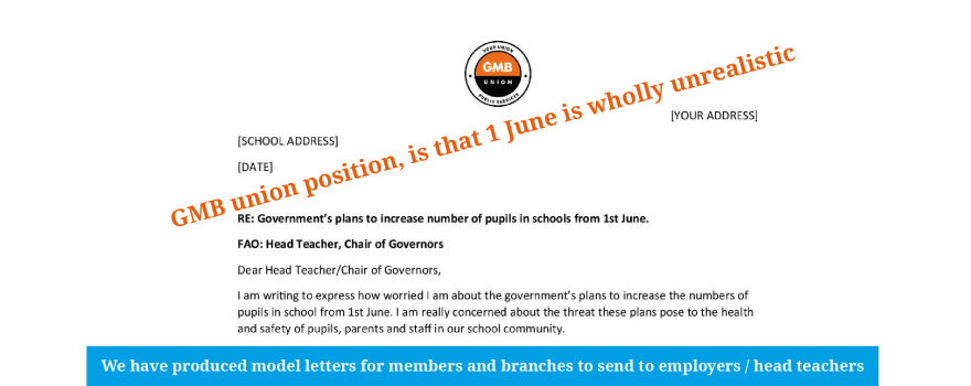 1 June is too soon says GMB union