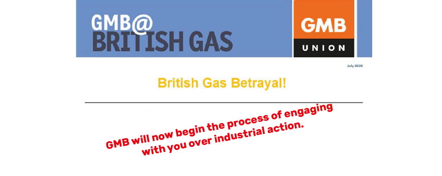 GMB union ballot members at British Gas