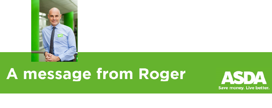 ASDA message from Roger